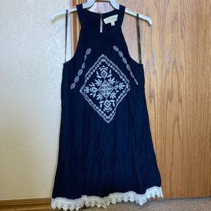 Navy Boho Dress